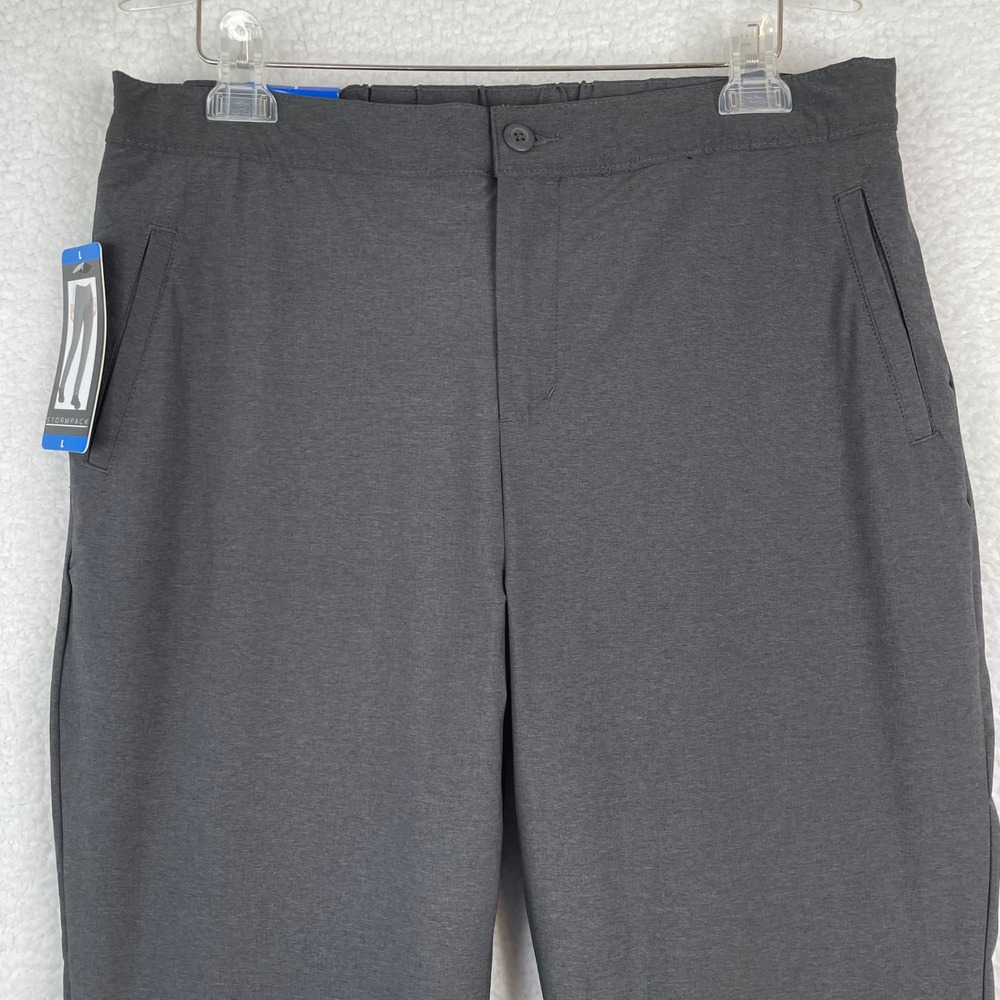 Stormpack Womens Windproof Fleece Lined‎ Pants Gray Water Resistant Hiking Large